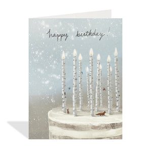 Winter Cake Birthday Card