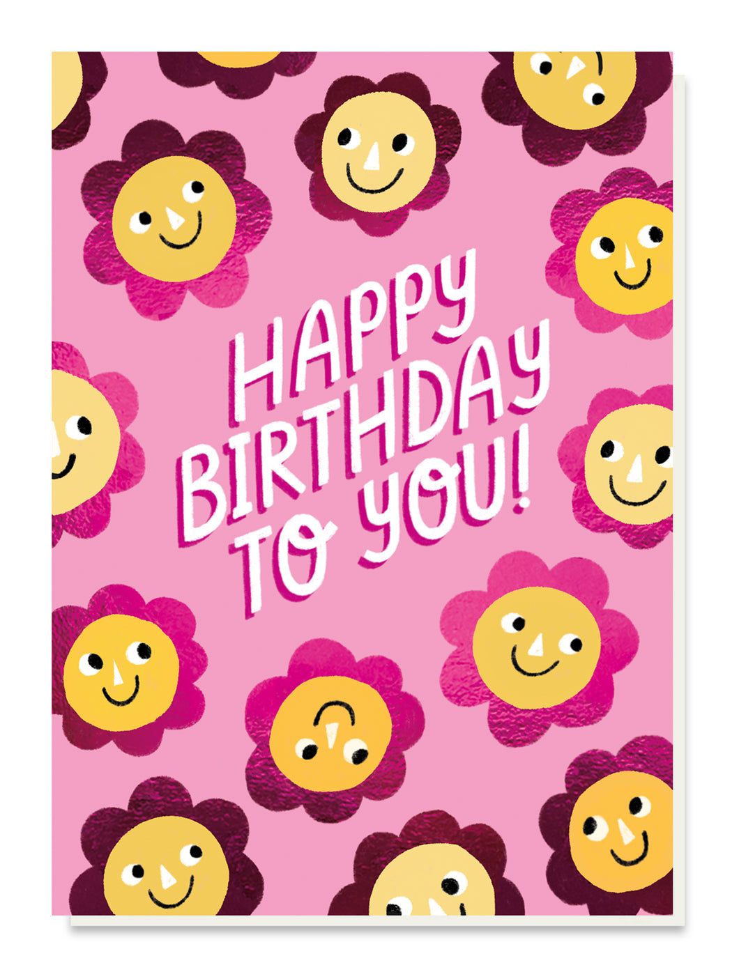 Flower Faces Birthday Card