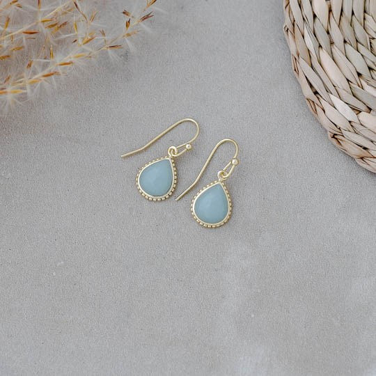 Paris Earring - Gold/Amazonite (Glee)