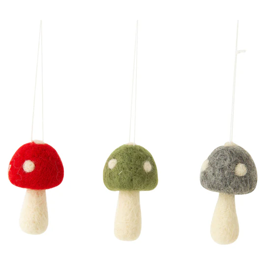 Felt Mushroom - 3 asst