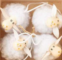 S/2 Sheep Ornaments - White
