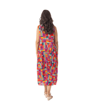 Load image into Gallery viewer, Multi Stripe Sleeveless Bubble Dress (Orientique)
