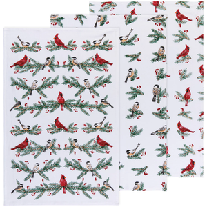 Birds & Bough Floursack T-Towels Set/3
