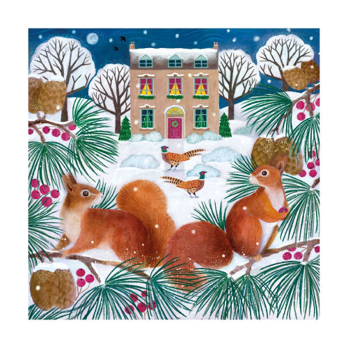 Snowy Squirrels Christmas Card Pack/8