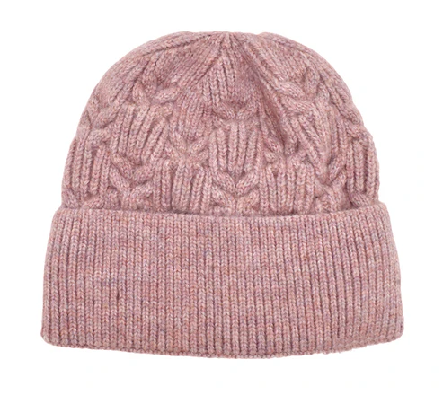 Cable Knit Toque  - Pink