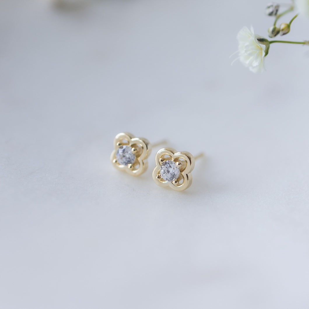 Elodie Studs - Gold Plated w/ CZ (Glee)