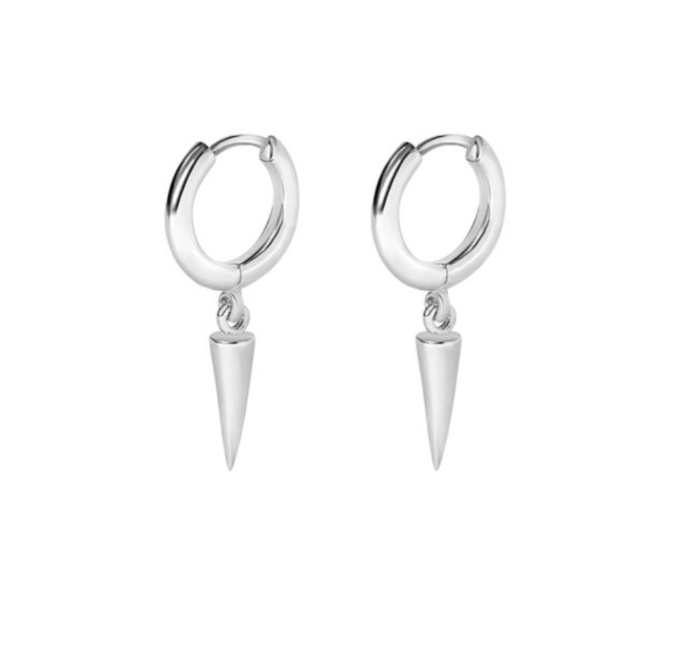 Zarah Spike Hoop - Silver Plated (Bambu)