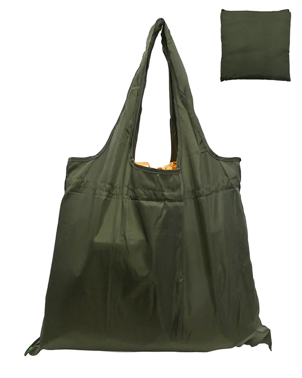 Drawstring Foldable Reusable Shopper - Army