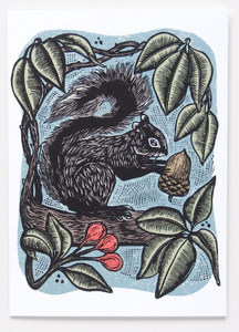 The Prize Linocut Art Card