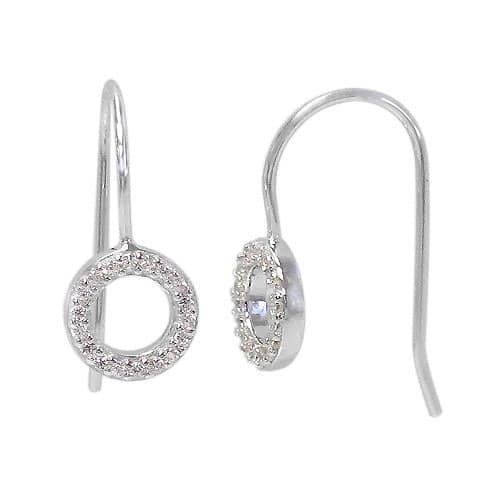 Round Cutout CZ Earring