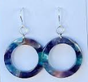 Deep Mauve Hoop Earring