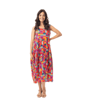 Load image into Gallery viewer, Multi Stripe Sleeveless Bubble Dress (Orientique)
