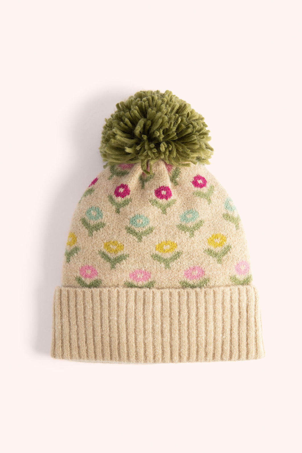 Powder Willow Ditsy Pom Pom Toque - Cream