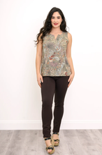 Load image into Gallery viewer, Scarlette Tank - Khaki Primavera (Blue Sky)
