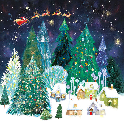 Santa's Sleigh Christmas Card Pack/8