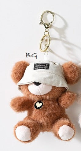 Stuffed Bear w/ Hat Keychain