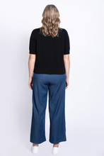 Load image into Gallery viewer, Shen Cotton Cardigan - Black (Blue Sky)
