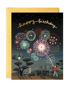 Fireworks Birthday Card