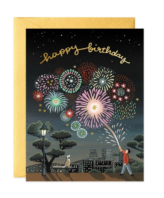 Fireworks Birthday Card