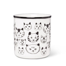 Load image into Gallery viewer, Cat Faces Mug -b&amp;w
