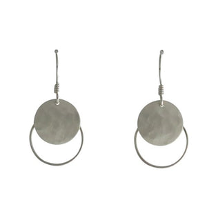 Matte Circle Earrings - sterling silver