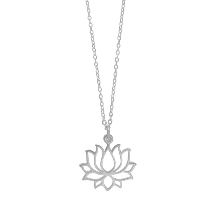 Lotus necklace deals sterling silver