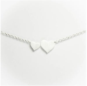 Heart Necklace - sterling silver matte finish