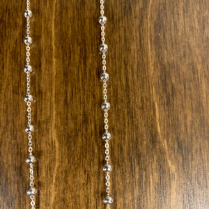 Sterling Ball Necklace 18”