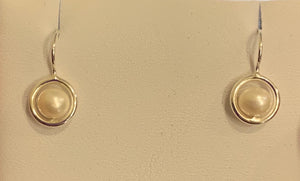 Fresh Water Pearl Ball Earrings Sterling Silver