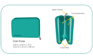 Plant Life Change Purse - Teal