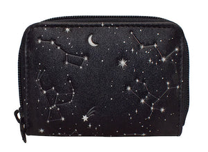 night sky change purse - black