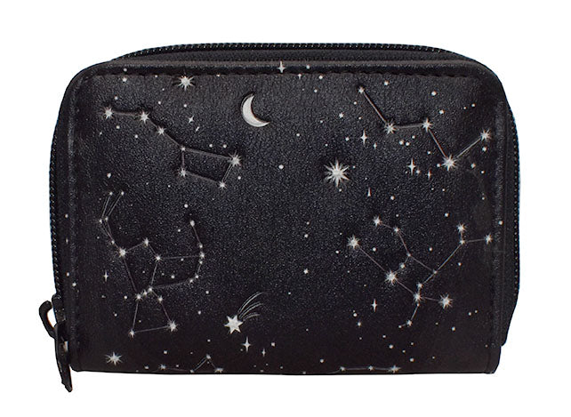 night sky change purse - black