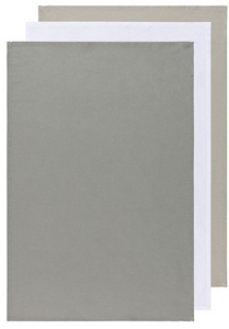 Floursack set/3 Tea Towels -gray/white/moonstruck