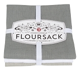 Floursack set/3 Tea Towels -gray/white/moonstruck