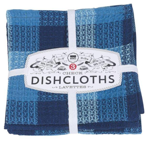 Indigo Check S/3 Dishtowels